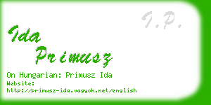 ida primusz business card